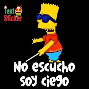 Text Sticker No escucho soy ciego - getsticker.com