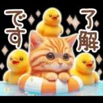 毎日送りやすい茶トラのスタンプ♡