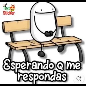 Esperando Q me respondas - getsticker.com