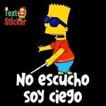 Text Sticker No escucho soy ciego