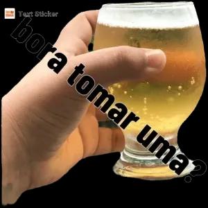 bora tomar uma? - getsticker.com