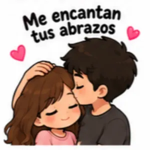 Me encantan tus abrazos - getsticker.com