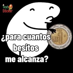 ¿para cuantos besitos me alcanza? - getsticker.com