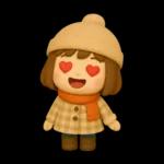 かわいい女の子❤️冬のスタンプ