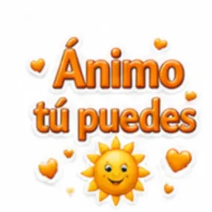 Ánimo tú puedes - getsticker.com