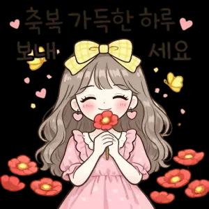 축복 가득한 하루 보내세요 - getsticker.com