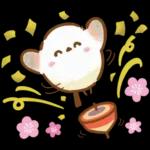 正月エナガさんとシマエナガさん2