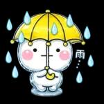 毎年使える♡と～っても暑い日雨のスタンプ