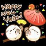 正月エナガさんとシマエナガさん2