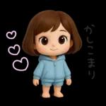 ヘアバンドボブの可愛い女の子。