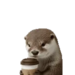 飛び出す！カワウソ