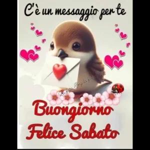 C'è un messaggio per te Buongiorno Felice Sabato - getsticker.com