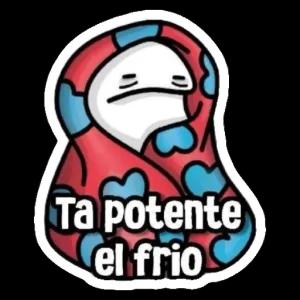 Ta potente el frio - getsticker.com