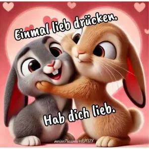 Einmal lieb drücken. Hab dich lieb. meineTraumwelt2023 - getsticker.com