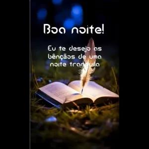 Boa noite! Eu te desejo as bênçãos de uma noite tranquila - getsticker.com