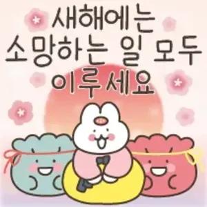 새해에는 소망하는 일 모두 이루세요 - getsticker.com