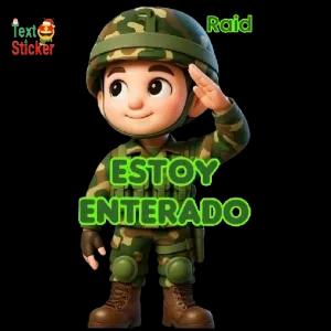 Text Sticker Raid ESTOY ENTERADO - getsticker.com