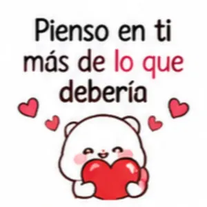 Pienso en ti más de lo que debería - getsticker.com