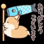 Pop-Up! Corgi's Spring Reply Sticker