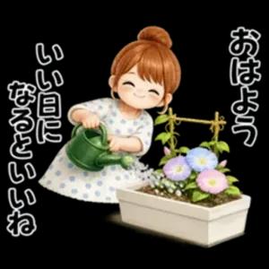 おはよう いい日に なる といいね - getsticker.com