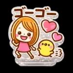 ぷっくりシール風♡女の子