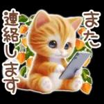 毎日送りやすい茶トラのスタンプ♡