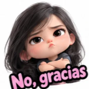 No, gracias - getsticker.com