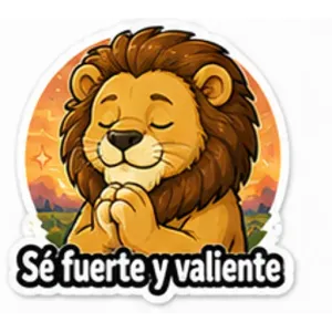 Sé fuerte y valiente - getsticker.com