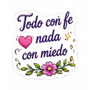 Todo con fe nada con miedo - getsticker.com