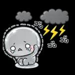 毎年使える♡と～っても暑い日雨のスタンプ