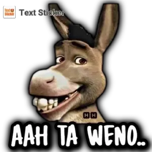 Text Sticker Aah ta weno.. - getsticker.com