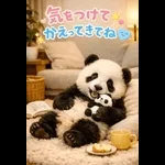 飛び出す♡パンダの家族連絡