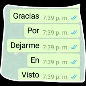 Gracias Por Dejarme En Visto - getsticker.com
