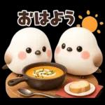 ずっと使える秋の言葉♡ふわふわシマエナガ