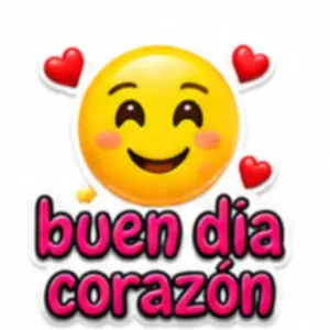 buen dia corazón - getsticker.com