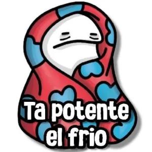 Ta potente el frio - getsticker.com