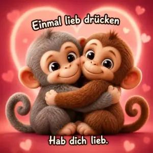 Einmal lieb drücken Hab dich lieb. - getsticker.com