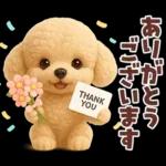 【3D】毎日使える挨拶♡トイプードル