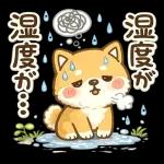 スタンプ・しば犬の梅雨だより