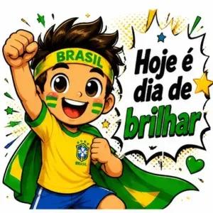 BRASIL Hoje é dia de brilhar - getsticker.com