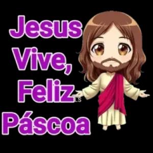 Jesus Vive, Feliz Páscoa - getsticker.com