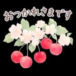 ふんわり春の花とやさしい挨拶スタンプ