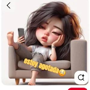estoy agotada - getsticker.com
