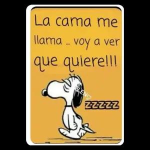 La cama me llama ... voy a ver que quiere!!! - getsticker.com