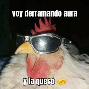 voy derramando aura y la queso - getsticker.com