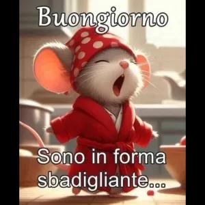 Buongiorno Sono in forma sbadigliante... - getsticker.com