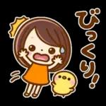 カラフルでか文字♡ふきだし女の子
