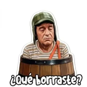 ¿Qué borraste? - getsticker.com