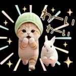 ずっと使える メロン帽が可愛い 猫とウサギ