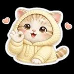 ぷっくりにゃん♡大人かわいいシール風
